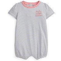 Polo Ralph Lauren Baby Girls Stripe Script Shortall - Blue