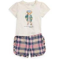 Polo Ralph Lauren Baby Girls Bear T-Shirt And Short Set - Pink