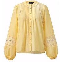 Emily Lovelock Martha Lace Detail Blouse - Yellow