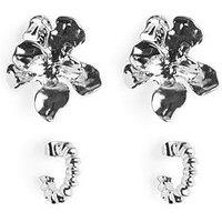 Pieces Lili - M 2 Pack Earrings - Silver
