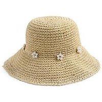 Pieces Sasha Bucket Hat Box - Beige