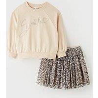 Mini V By Very Girls Sweat With Tule Skirt - Multi