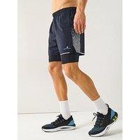 Ronhill Men'S Running Tech Reflect 5Inch Twin Short - Black