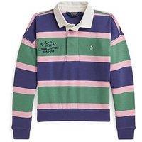 Polo Ralph Lauren Girls Stripe Rugby Sweatshirt - Multi
