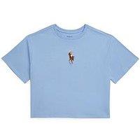 Polo Ralph Lauren Girls Big Pony Short Sleeve T-Shirt - Light Blue