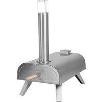 George Foreman Gfwppo1Sspc 12'' Wood Pellet Pizza Oven With Paddle & Carry Bag In Stainless Steel