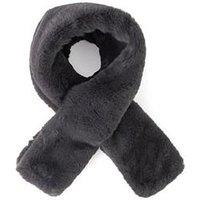 The Very Collection Faux Fur Scarf - Dark Grey