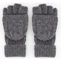 The Very Collection Cable Knit Mittens - Grey