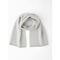The Very Collection Rib Knitted Scarf With Lurex Tipping - Grey