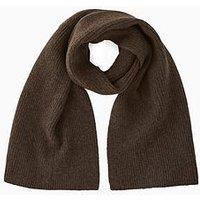 The Very Collection Knitted Rib Scarf - Chocolate