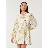 Forever New Annalise Fluted Mini Dress - Multi