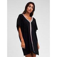 Pitusa Pima Lightweight Mini Beach Dress - Black