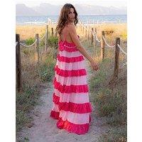 Pitusa Colourblock Tiered Ruffle Dress - Light Pink