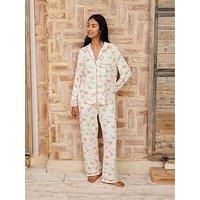 Chelsea Peers Dinosaur Print Long Pyjama Set