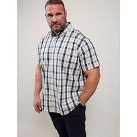 Badrhino Check Short Sleeve Shirt - Blue
