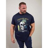 Badrhino Oceanside Beach T-Shirt - Blue