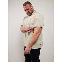 Badrhino Textured Waffle Polo Shirt - Natural