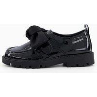 The Very Collection Girls Patent Mary Jane Bow School Shoes - Black