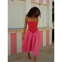 Pitusa Odette Smock Lightweight Beach Dress - Pink