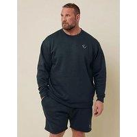 Badrhino Ironrhino Logo Crew Neck Sweatshirt - Blue