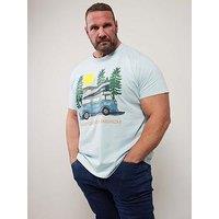 Badrhino Cali Beach Camper T-Shirt - Blue