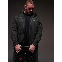 Badrhino Ironrhino Logo Zip Through Hoodie - Black