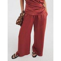 River Island Highwaist Relaxed Trouser - Brown
