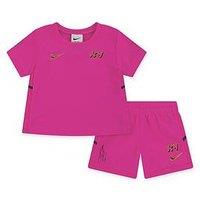 Nike Kids Boys Dri-Fit Mbappe Shorts And T-Shirt Set - Pink