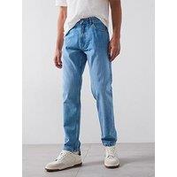Mango Pola Tapered Fit Mid Wash Jeans