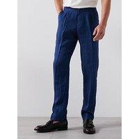 Mango Salerno Smart Slim Fit Linen Suit Trousers