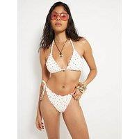 River Island Spot Tie Side Brief - White