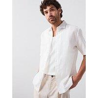 Mango Ants Smart Casual Short Sleeve Shirt - White