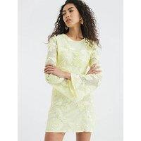 River Island Floral Mesh Mini Dress - Yellow
