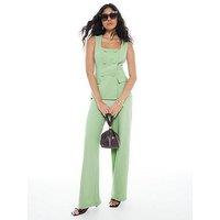 River Island Double Breasted Jumpsuit - Green