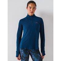 Ronhill Women'S Running Tech Merino 1/2 Zip - Navy