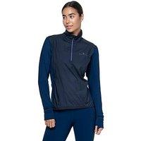 Ronhill Women'S Running Tech Wind-Block 1/2 Zip - Navy