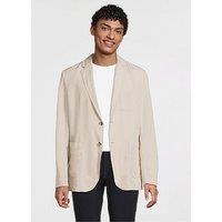 Mango Delave Smart Slim Fit Lyocell Blazer - Beige