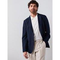 Mango Delave Smart Slim Fit Lyocell Blazer - Navy