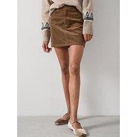 The Very Collection Cord Mini Skirt - Dark Beige