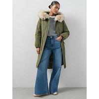 The Very Collection Luxe Premium Parka - Khaki