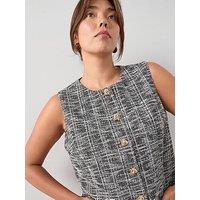 V By Very Curve Boucle Waistcoat - Black