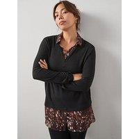 V By Very Curve 2 In 1 Jumper - Black