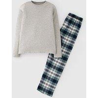 V By Very Boys Check Woven Single Pyjama Set - Multi