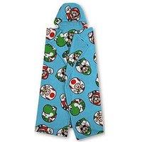 Nintendo Super Mario Playful Hooded Rotary Fleece Blanket