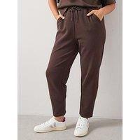 V By Very Curve Straight Leg Jogger - Brown