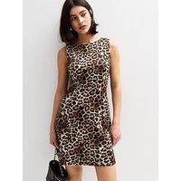 New Look And White Zebra Print Micro Mini Shift Dress - Black