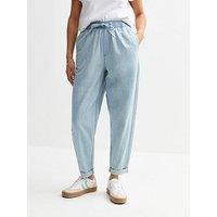 New Look Light Blue Tapered Look Denim Trousers