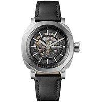 Ingersoll Outrider Gents Automatic Watch, Black Dial, Stainless Steel Case And Black Leather Strap