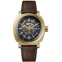 Ingersoll Outrider Gents Automatic Watch, Black Dial, Stainless Steel Case And Brown Leather Strap