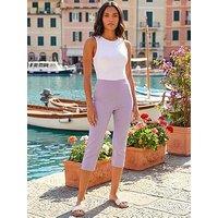 Roman Cropped Stretch Trouser - Purple